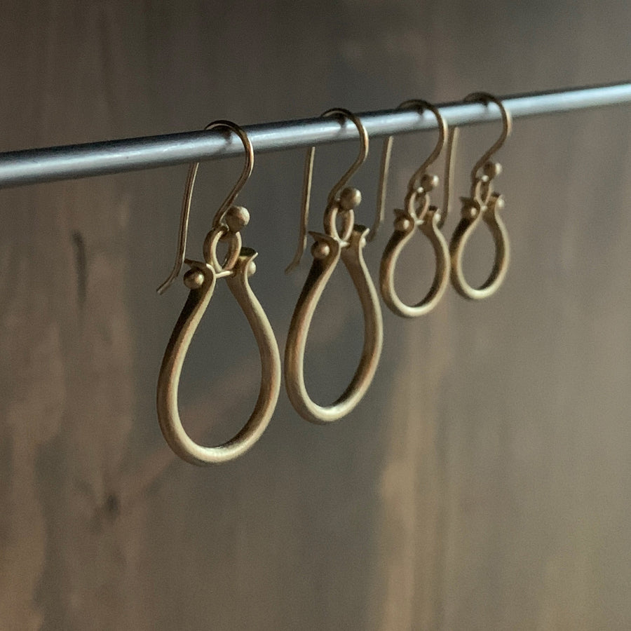 Gold Lyre Earrings