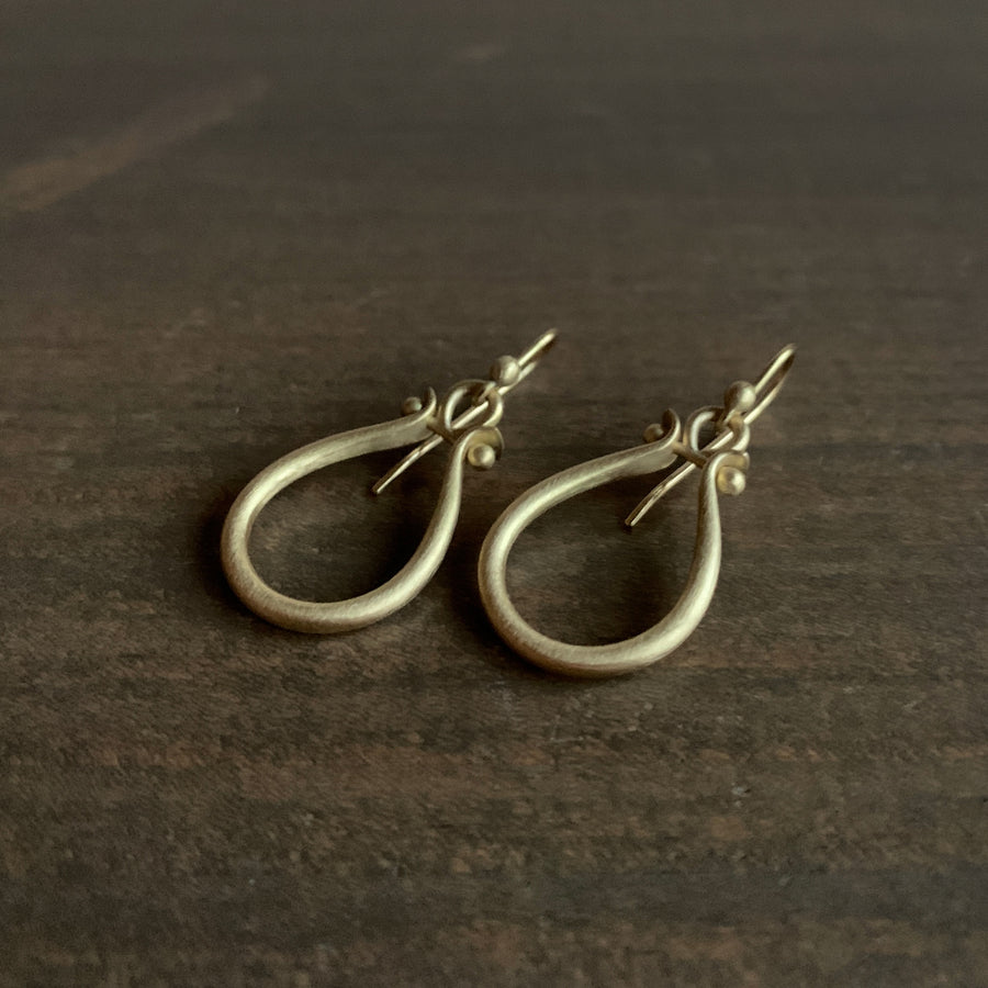 Gold Lyre Earrings