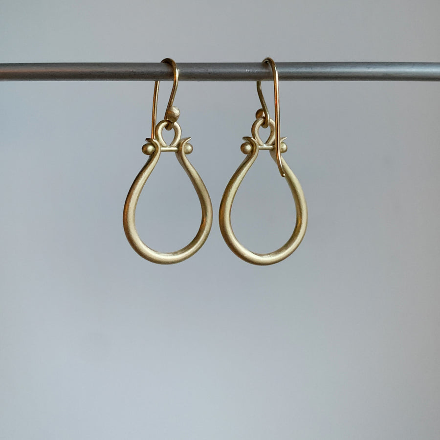 Gold Lyre Earrings