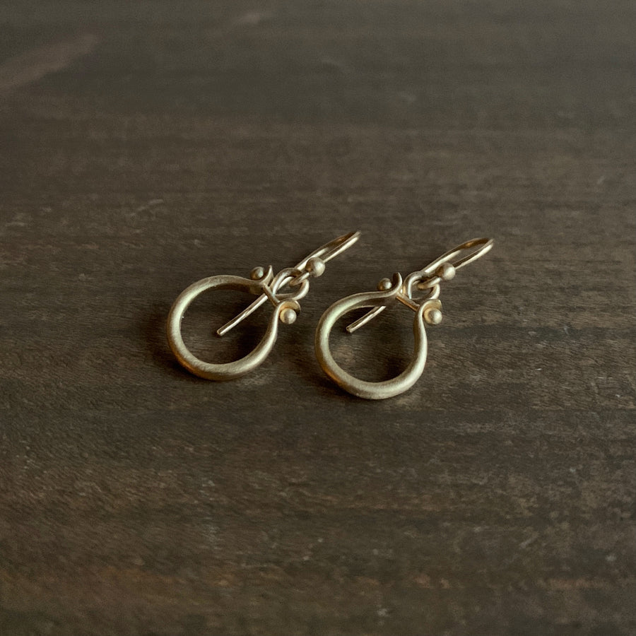 Gold Lyre Earrings