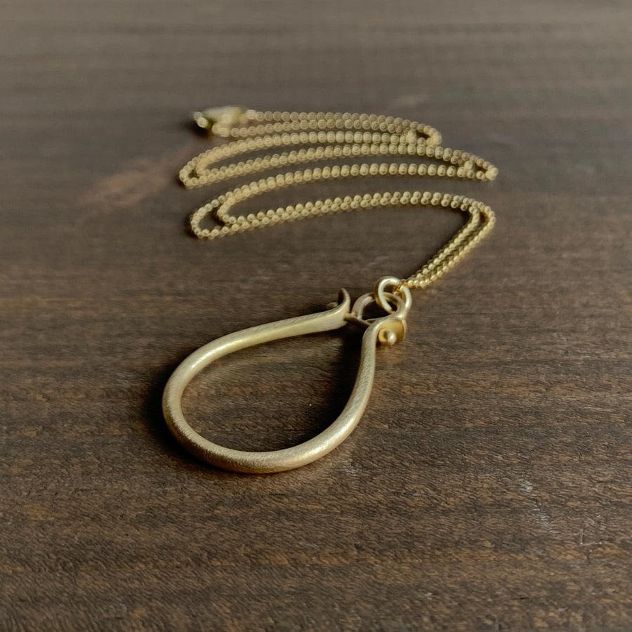 Gold Lyre Pendant