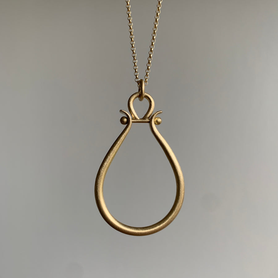 Gold Lyre Pendant