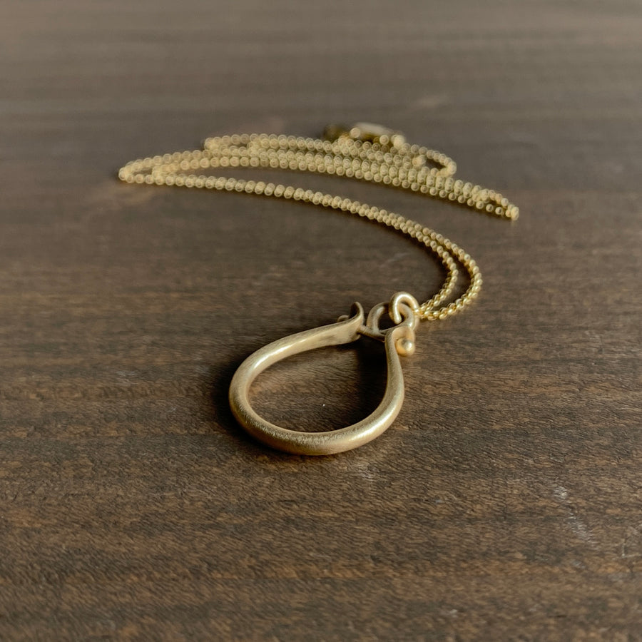 Gold Lyre Pendant