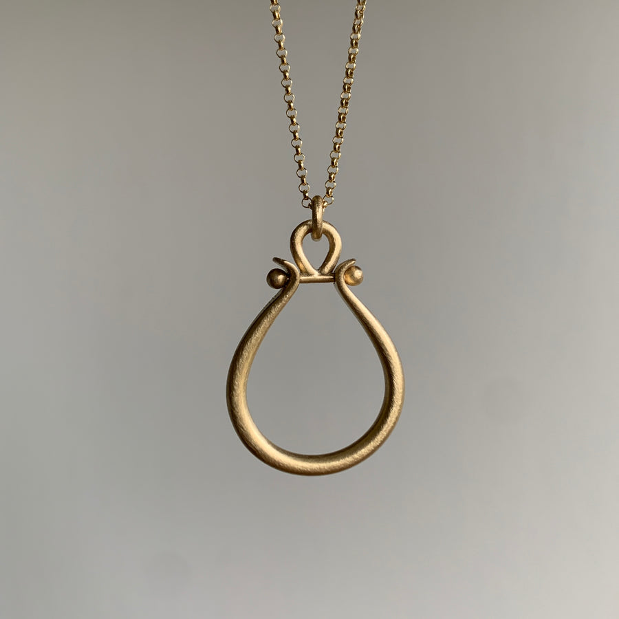 Gold Lyre Pendant