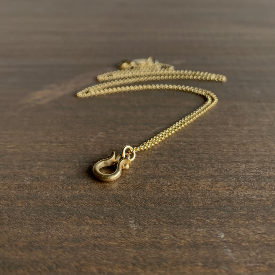 Gold Lyre Pendant