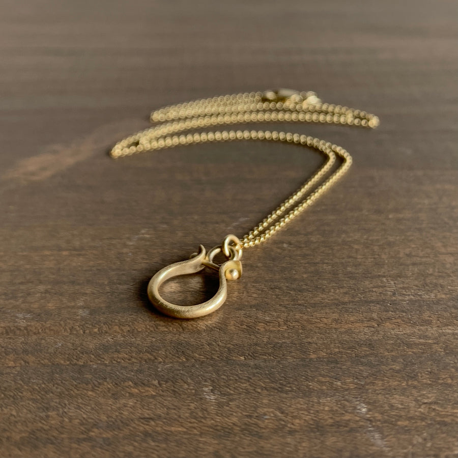 Gold Lyre Pendant