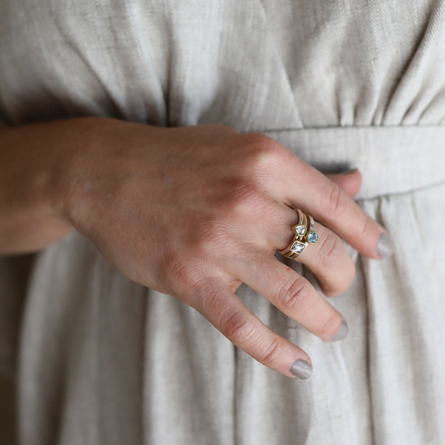 stacking rings on model