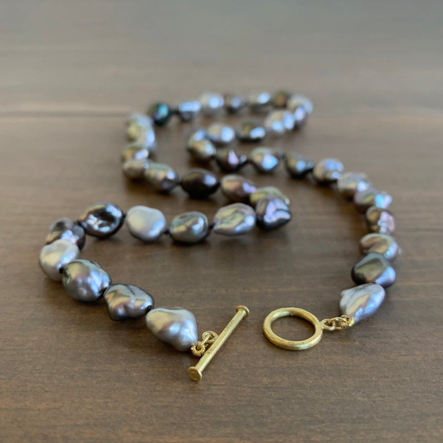 Mimi Favre Multicolor Tahitian Keshi Pearl Strand view 3