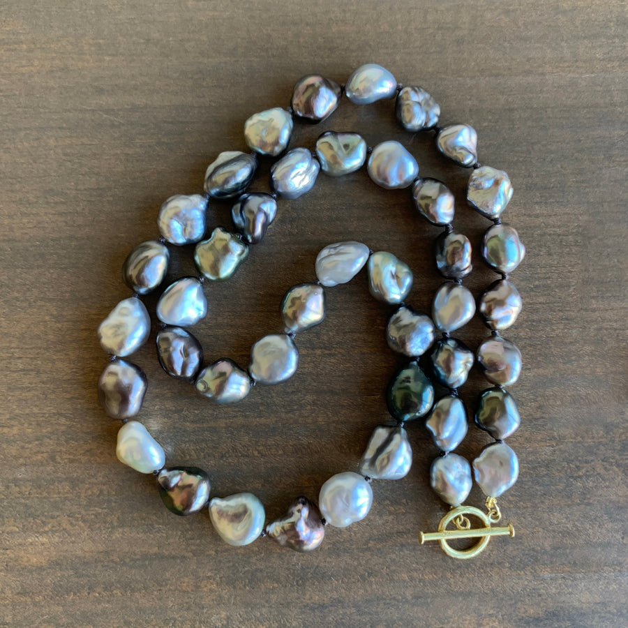 Mimi Favre Multicolor Tahitian Keshi Pearl Strand view 4