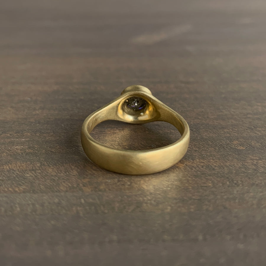 Peppered Diamond Cast Ring by Monika Krol side view 3