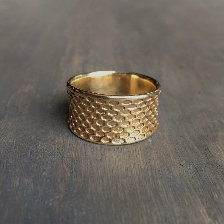 Gold Exterior Snakeskin Cigar Band
