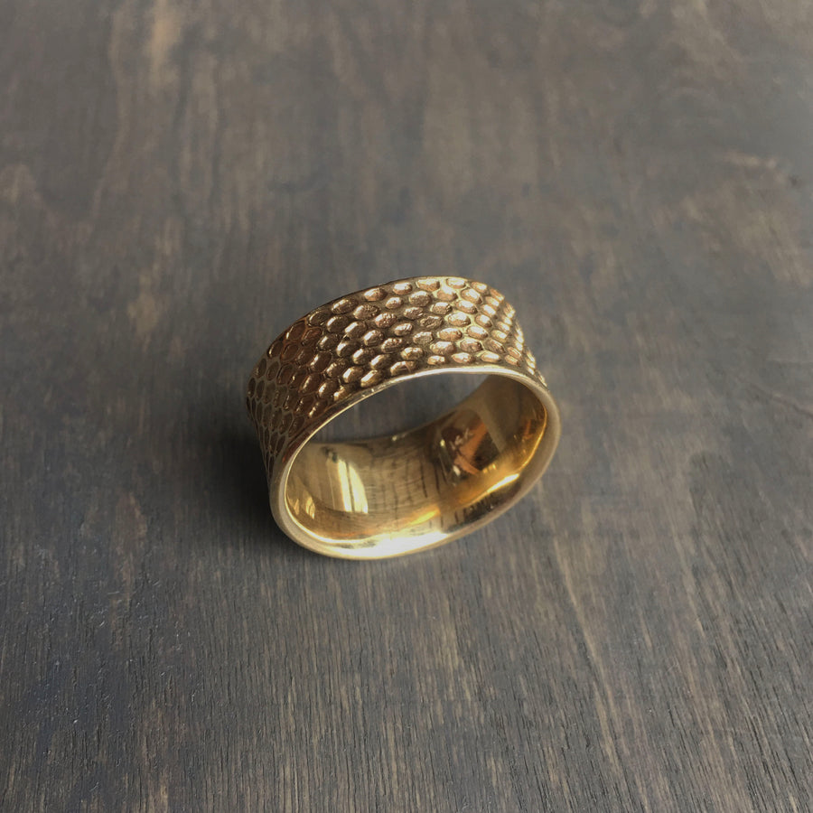 Gold Exterior Snakeskin Cigar Band