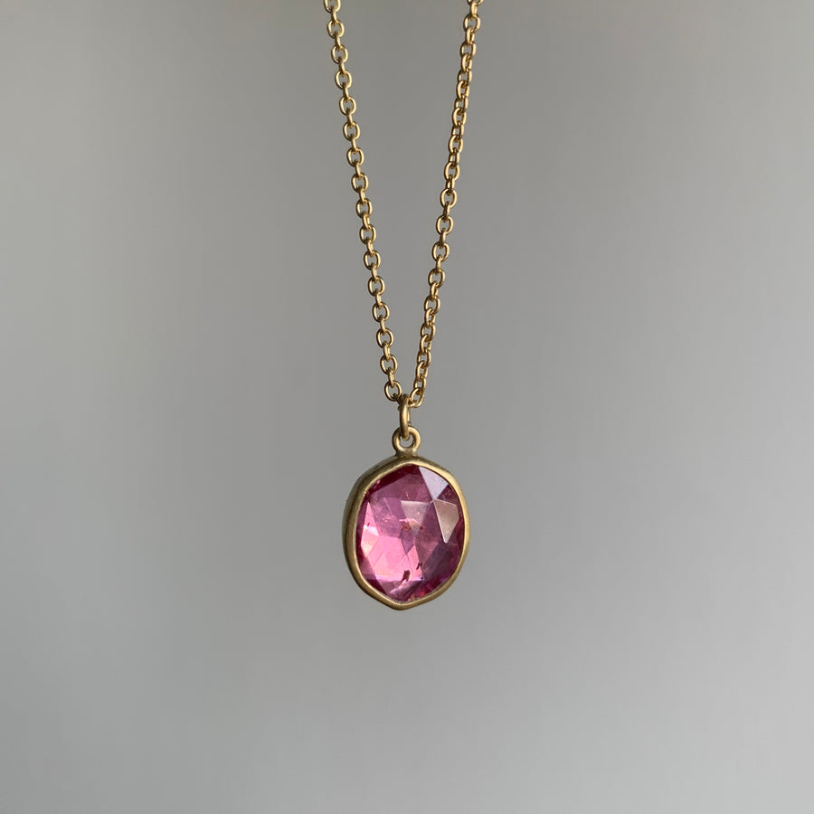 Small Pink Tourmaline Necklace