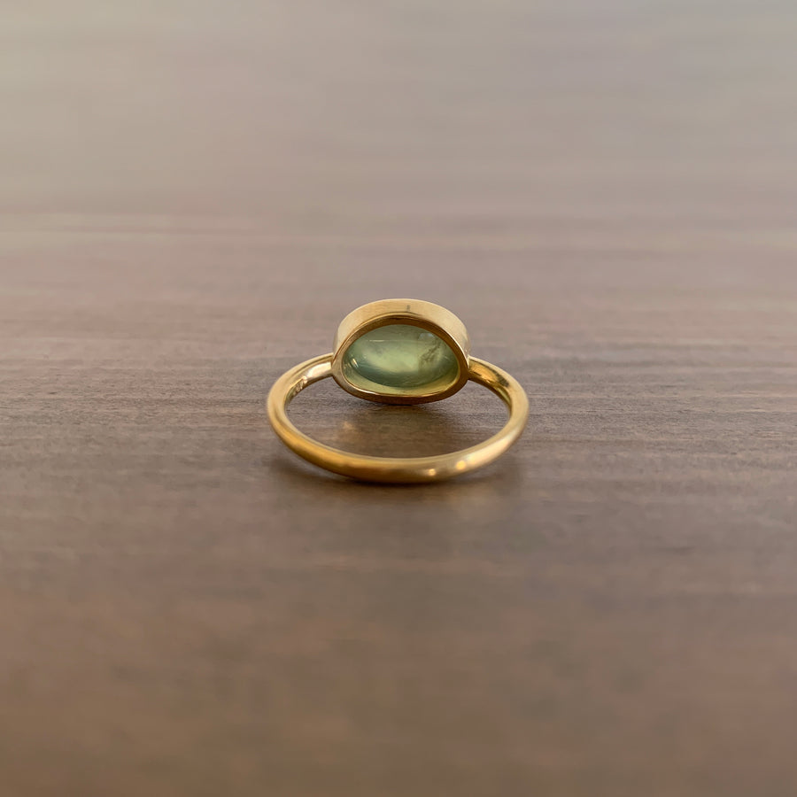 Domed Prehnite Ring